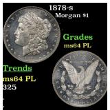 1878-s Morgan Dollar $1 Grades Choice Unc PL