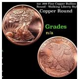 1oz .999 Fine Copper Bullion Round - Walking Liber