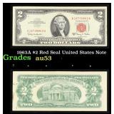 1963A $2 Red Seal United States Note Grades Select