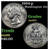 1994-p Washington Quarter 25c Grades GEM+ Unc