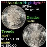***Major Highlight*** 1878-s Morgan Dollar $1 ms66
