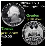 1979-s TY I Proof Washington Quarter 25c Grades GE