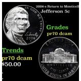 2006-s Proof Jefferson Nickel Return to Monticello