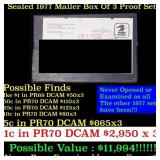 Original sealed box of 3x 1977 United States Mint