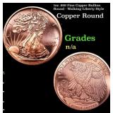 1oz .999 Fine Copper Bullion Round - Walking Liber