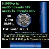 BU Shotgun Jefferson 5c roll, 1986-p 40 pcs Bell T