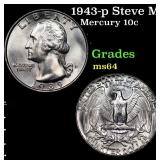 1943-p Mercury Dime Steve Martin Collection Rainbo