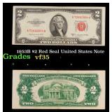 1953B $2 Red Seal United States Note Grades vf++