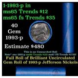 BU Shotgun Jefferson 5c roll, 1993-d 40 pcs Bell T