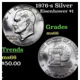 1976-s Silver Eisenhower Dollar 1 Grades GEM+ Unc