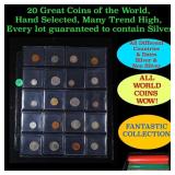 20 Great Coins of the World, hand selected, many t