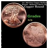 1oz .999 Fine Copper Bullion Round - Walking Liber