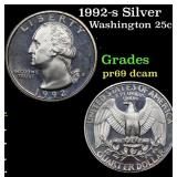 1992-s Silver Proof Washington Quarter 25c Grades