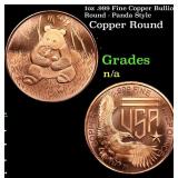 1oz .999 Fine Copper Bullion Round - Panda Style G