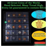 20 Great Coins of the World, hand selected, many t