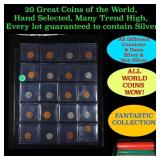 20 Great Coins of the World, hand selected, many t