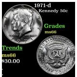 1971-d Kennedy Half Dollar 50c Grades GEM+ Unc