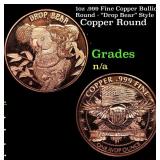 1oz .999 Fine Copper Bullion Round - "Drop Bear" S