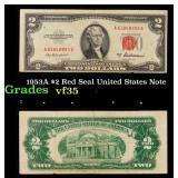 1953A $2 Red Seal United States Note Grades vf++