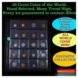 20 Great Coins of the World, hand selected, many t
