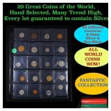20 Great Coins of the World, hand selected, many t
