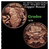 1oz .999 Fine Copper Bullion Round - "Drop Bear" S