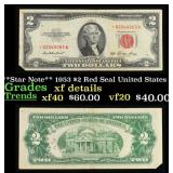 **Star Note** 1953 $2 Red Seal United States Note