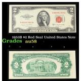 1953B $2 Red Seal United States Note Grades Choice