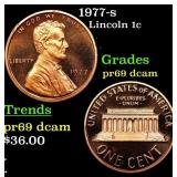 1977-s Proof Lincoln Cent 1c Grades GEM++ Proof De