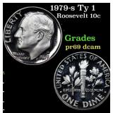 1979-s Ty 1 Proof Roosevelt Dime 10c Grades GEM++