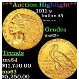***Major Highlight*** 1911-s Gold Indian Half Eagl