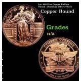 1oz .999 Fine Copper Bullion Round - Standing Libe