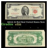 1953A $2 Red Seal United States Note Grades vf++