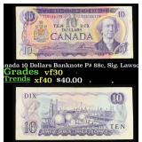 1971 Canada 10 Dollars Banknote P# 88c, Sig. Lawso