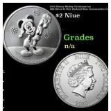 2020 Disney Mickey Christmas 1oz .999 Silver $2 Ne