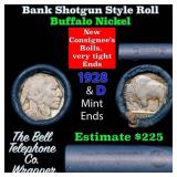 Buffalo Nickel Shotgun Roll in Old Bank Style 