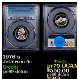 PCGS 1976-s Proof Jefferson Nickel 5c pr69 dcam PC
