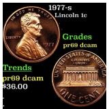 1977-s Proof Lincoln Cent 1c Grades GEM++ Proof De