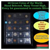 20 Great Coins of the World, hand selected, many t