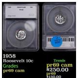 1958 Proof Roosevelt Dime 10c SEGS