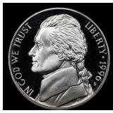 1996-s Proof Jefferson Nickel 5c Grades GEM++ Proo