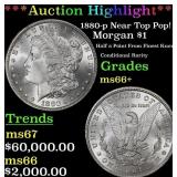 ***Major Highlight*** 1880-p Morgan Dollar Near To