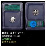 1998-s Silver Proof Roosevelt Dime 10c pr69 dcam I