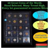20 Great Coins of the World, hand selected, many t