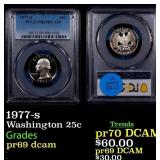 PCGS 1977-s Proof Washington Quarter 25c pr69 dcam