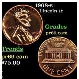 1968-s Proof Lincoln Cent 1c Grades GEM++ Proof Ca