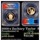 2009-s Zachary Taylor Proof Presidential Dollar  F