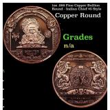 1oz .999 Fine Copper Bullion Round - Indian Chief