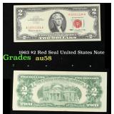 1963 $2 Red Seal United States Note Grades Choice