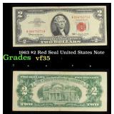 1963 $2 Red Seal United States Note Grades vf++